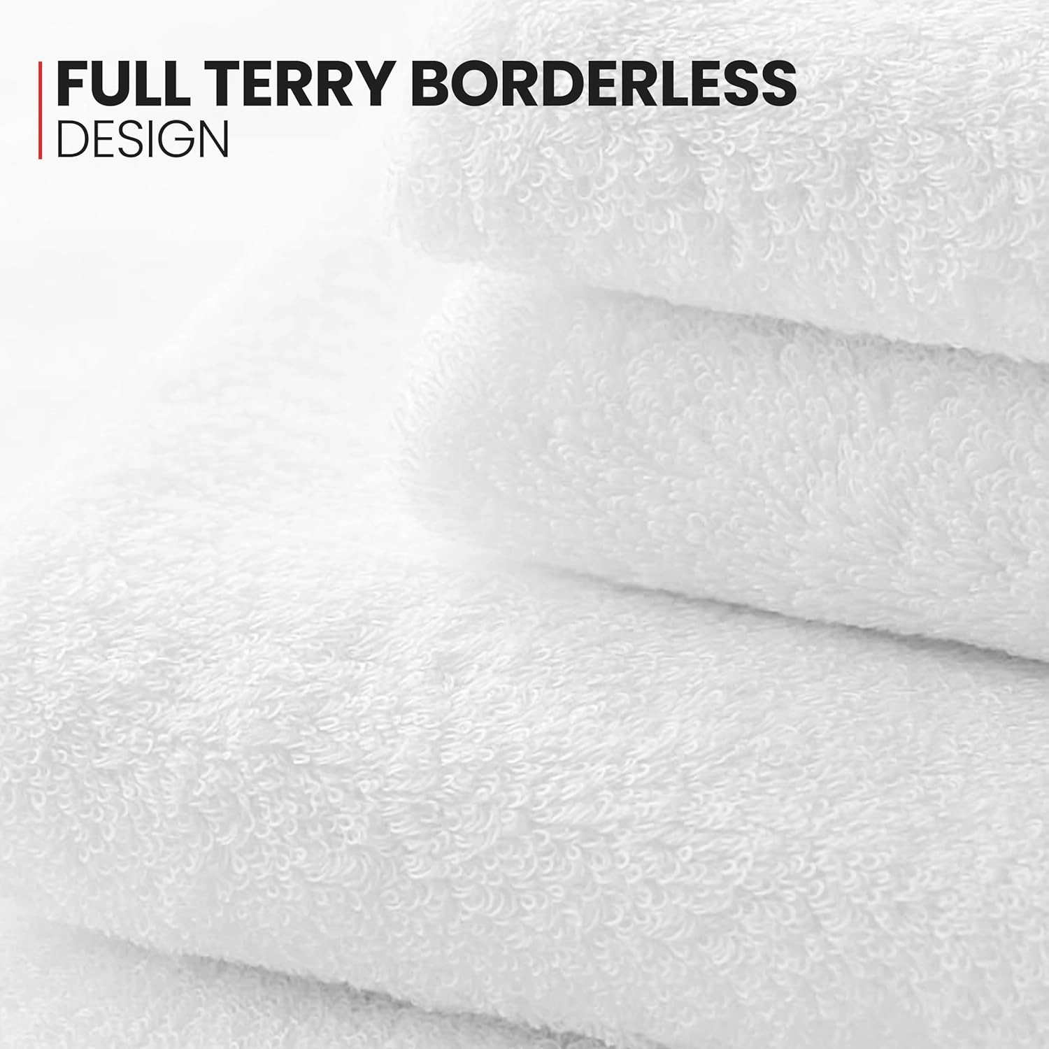 Regal Economy Washcloth 12x12, 24 Pack Absorbent Cotton Facecloth Lightweight Quick Dry White Terry Cleaning Face Towels for Bathroom Hotel Restaurant Kitchen Salon Spa Barber Shop Hair