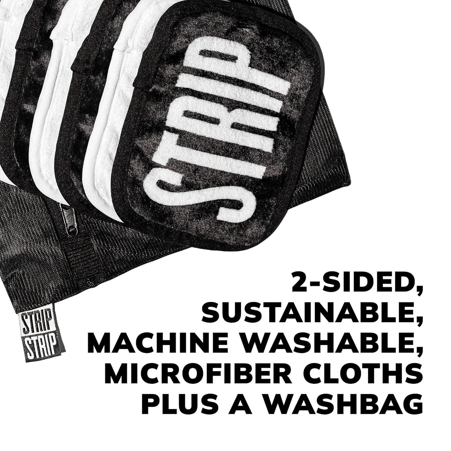 Reusable Cleansing Wipes Blue/Pink - 2-sided, sustainable, washable microfiber cloths - Pack of 7