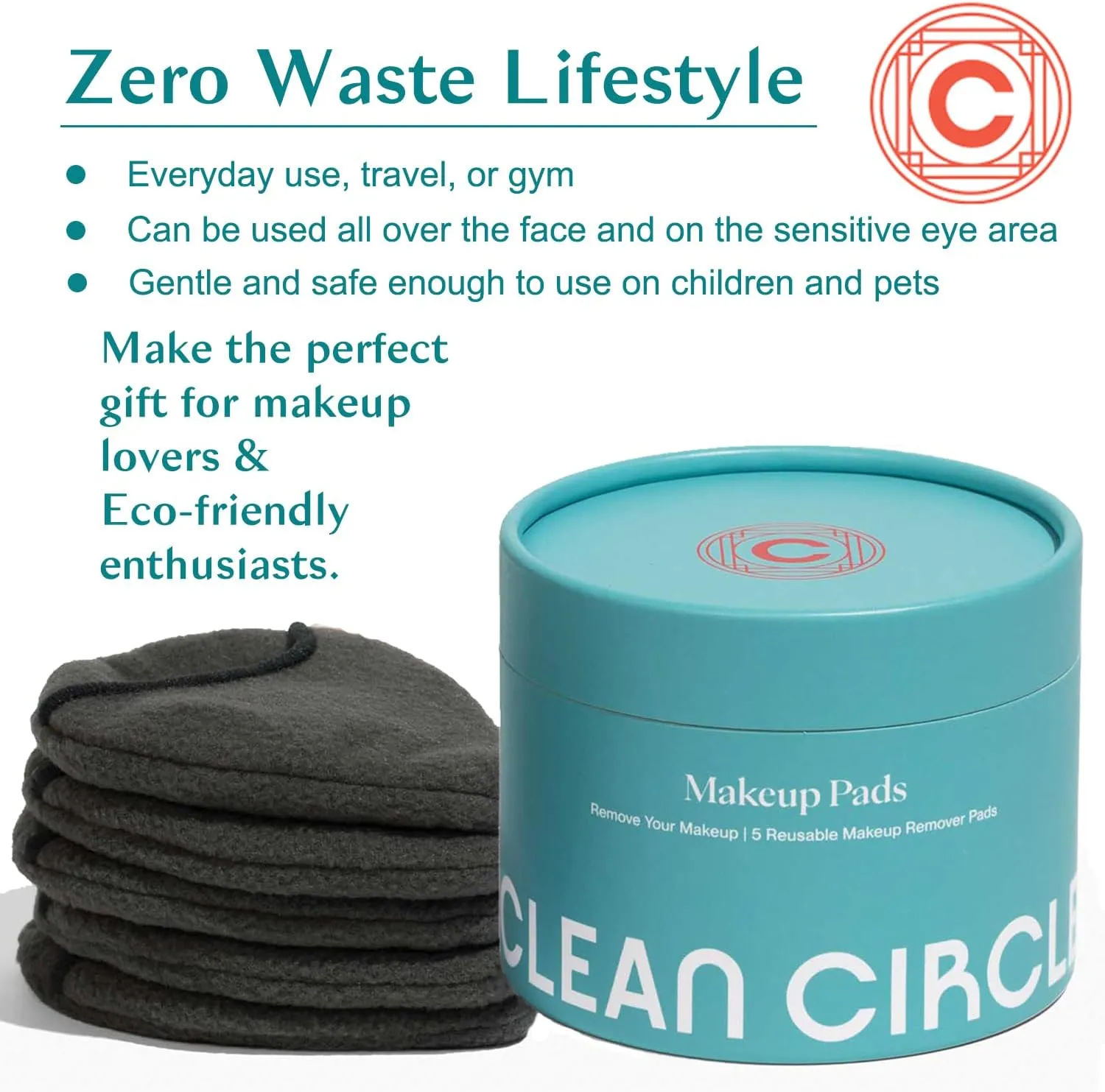 Reusable Makeup Remover Pads - Zero Waste Cosmetic Pads - Face Pads - Reusable Makeup Remover