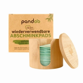 Reusable and Washable Remover Pads | Made of Organic Cotton | 18 Pack with Washable Laundry Bag and Bamboo Box | Reusable Face Wipes | Eco-Friendly Gift