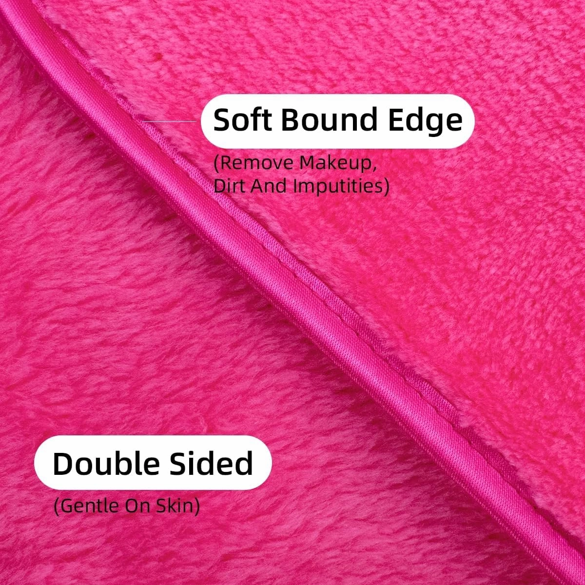 Reusable Makeup Remover Pads – Soft Microfiber Facial Rounds, Eco-Friendly & Washable, Large Cotton Pads for All Skin Types, Gentle Make Up Eraser Cloths for Daily Cleansing (JMJ01-20CM-2PC)