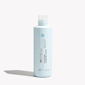 REvival Vitalizing Cleansing Lotion with Dead Sea Minerals & Pomegranate Oil - Gentle Cleanser for Face & Eyes, Removes Makeup & Impurities, Paraben-Free, 250ml | 8.45 oz