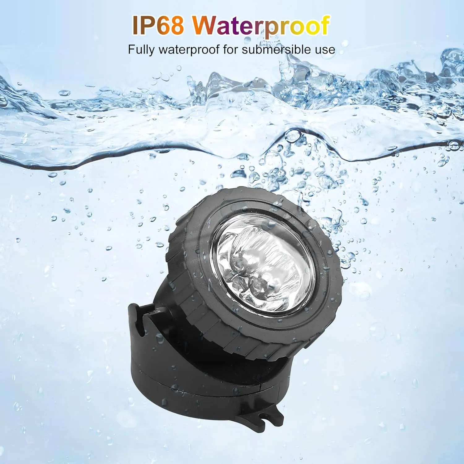 RGB Underwater Pond Lights, Super Bright LED Submersible Fountain Lights Colored Landscape Spotlights, Bluetooth APP Control IP68 Waterproof for Fish Aquarium Tank Garden Yard Pool (Set of 3)