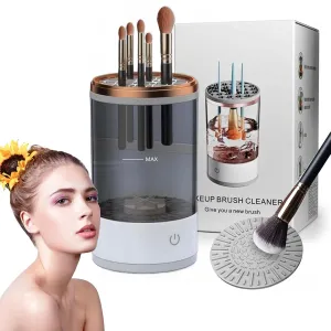 Rinse Hero Brush Cleaner - Rinse Hero Makeup Brush Cleaner, 2025 New Cosmetic Brush Cleaner Machine, The Cozy Luna Brush Cleaner, for All Size Makeup Brush (Black)