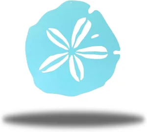 Riverside Designs Coastal Sand Dollar Ocean Beach Metal Art Steel Wall Decor (18", Seafoam)