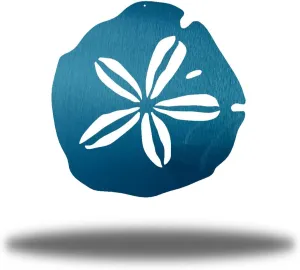 Riverside Designs Coastal Sand Dollar Ocean Beach Metal Art Steel Wall Decor (18", Teal)