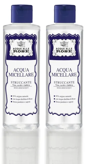 Roberts: "Acqua alle Rose" Micellar Water * 6.76 Fluid Ounce (200ml) Bottle (Pack of 2) * [ Italian Import ]