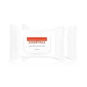 Rodan   Fields Essentials Instant Makeup Remover Wipes | 2 pack | Gentle Cleansing Face Wipes for Sensitive Skin | Removes Makeup | Disposable Facial Towelettes