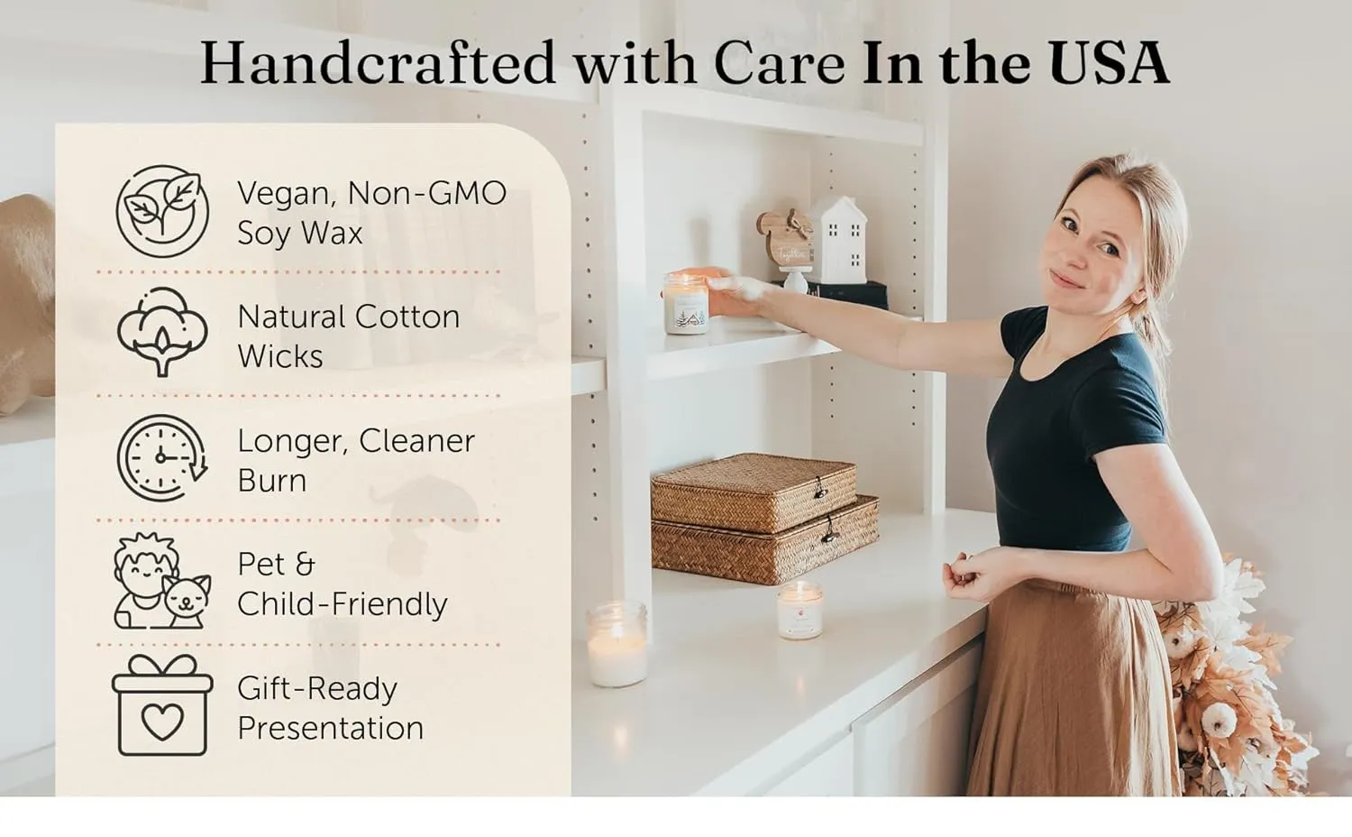 Rose Garden Candle – Romantic Floral & Warm Amber Scent – 11 oz, 2 Wick, Hand-Poured Soy Wax – Home Décor, Relaxation, Self-Care, Gift for Her – Made in USA (Rose Garden)