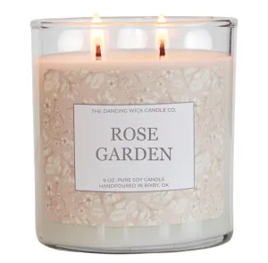 Rose Garden Candle – Romantic Floral & Warm Amber Scent – 11 oz, 2 Wick, Hand-Poured Soy Wax – Home Décor, Relaxation, Self-Care, Gift for Her – Made in USA (Rose Garden)