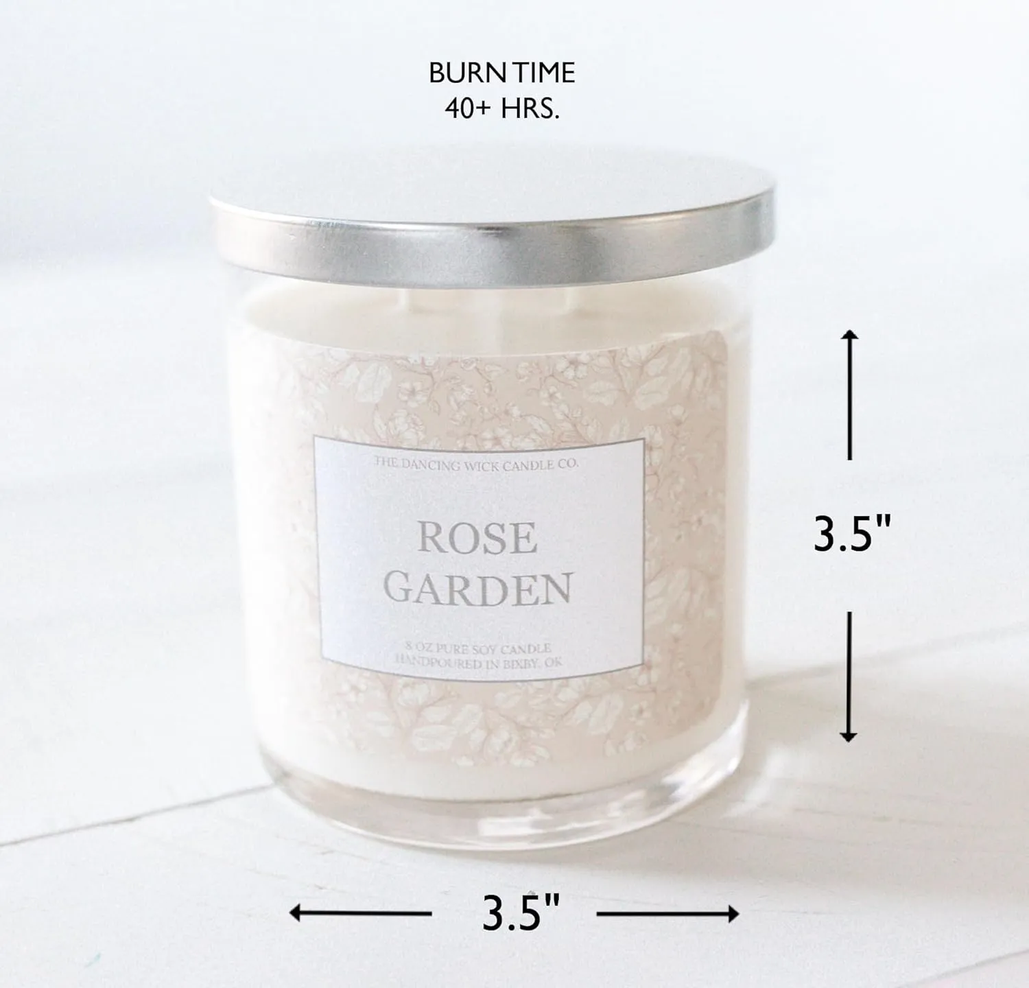 Rose Garden Candle – Romantic Floral & Warm Amber Scent – 11 oz, 2 Wick, Hand-Poured Soy Wax – Home Décor, Relaxation, Self-Care, Gift for Her – Made in USA (Rose Garden)