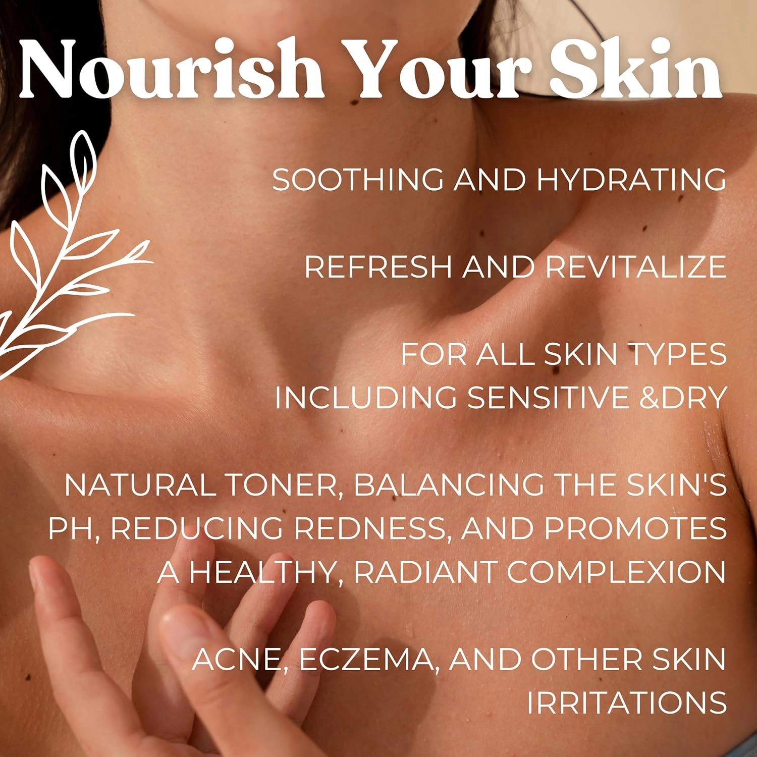 Rose Water Spray for Face & Hair – 100% Pure Steam-Distilled Rosewater Facial Toner – Alcohol-Free Hydrating Face Mist & Makeup Setting Spray – Anti-Aging & pH-Balancing Natural Skin Care (Rose)