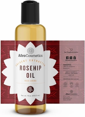 Rosehip Seed Oil, All Natural Unrefined Extra Virgin Cold Pressed Moisturizer for Massage, Skin, Face, Hair, Body, Soap Bulk Wholesale (16 oz)