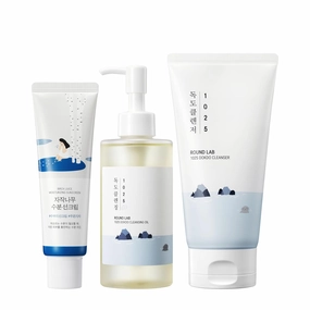 ROUND LAB Birch Juice Moisturizing UV LOCK   Dokdo Cleansing Oil   Dokdo Cleanser, Deep Moisturizing Makeup Blackhead Impurities Remover, Korean Skincare