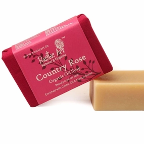 Rusti'c Art Organi'c Country Ros'e Soap | Coldprocesse'd | Oi'l Control | Deep Cleansing | For Women & Men |