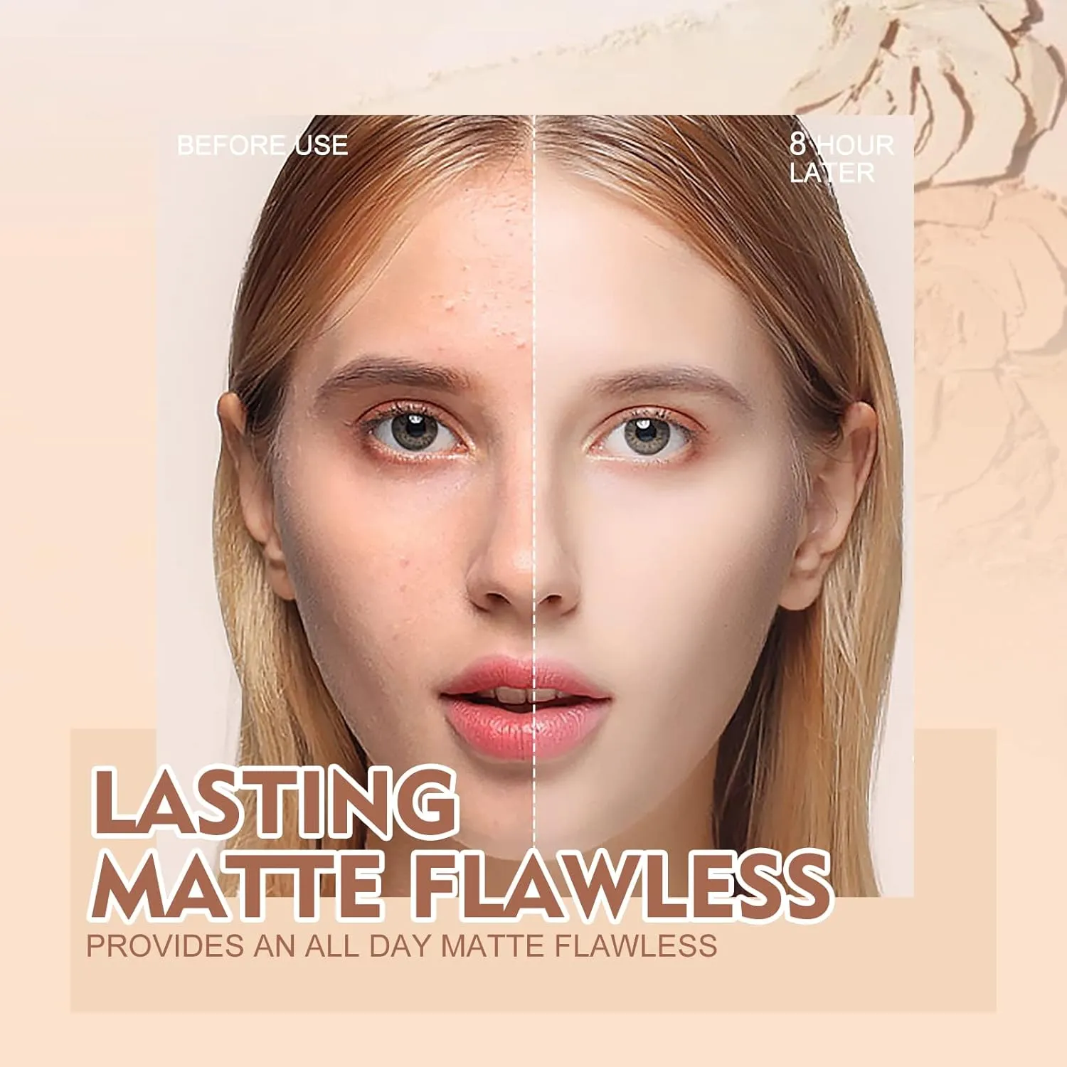SACE LADY Face Powder Waterproof Sets Makeup, Controls Shine, Smooth Fine Lines for Flawless Lightweight Finish, Long Lasting Matte Compact Setting Powder Cosmetics Cruelty-free, 0.35oz (#01)