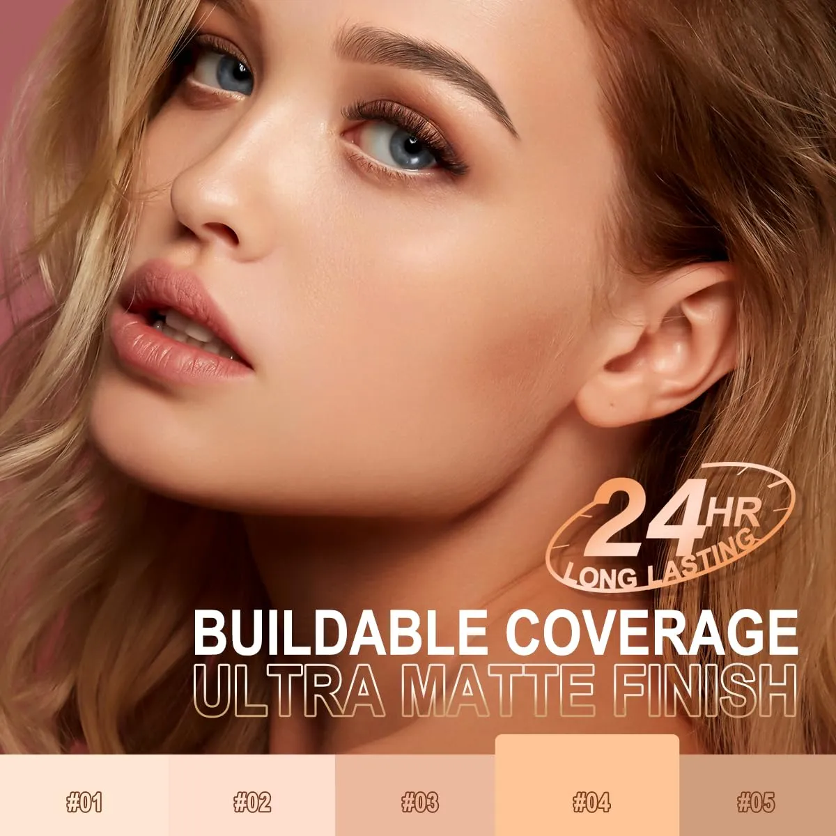 SACE LADY Oil Control BB Cushion Foundation, Full Coverage Long Lasting Ultra Matte BB Foundation Makeup Covers Face Blemishes Evens Skin Tone Face Cosmetics, 0.42Oz (#04, 0.42Oz)