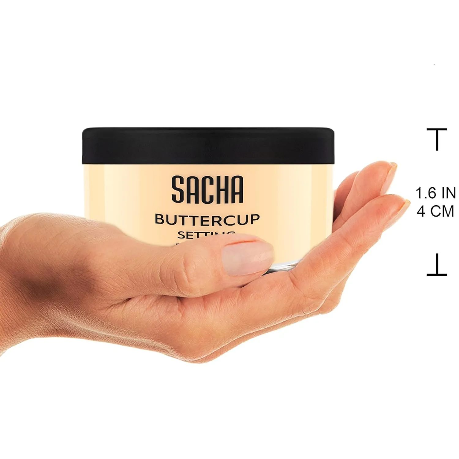 Sacha BUTTERCUP Light Setting Powder. No Ashy Flashback. Blurs Fine Lines and Pores. Loose, Translucent Face Powder to Set Makeup Foundation or Concealer. For Light to Medium Skin Tones, 1.75 oz.