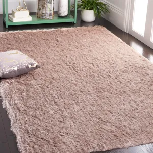 SAFAVIEH Paris Shag Collection Area Rug - 5' x 8', Beige, Handmade Silken Glam, 2.5-inch Thick Ideal for High Traffic Areas in Living Room, Bedroom (SG511-1002)