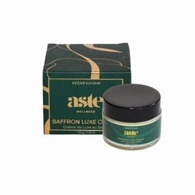 Saffron Luxe Crème - Natural, Vegan Daily Moisturizer For All Skin Types, Enhances Radiance, Repairs Barrier, Ayurvedic with Saffron, Licorice, Rose & Coconut (1.7oz)