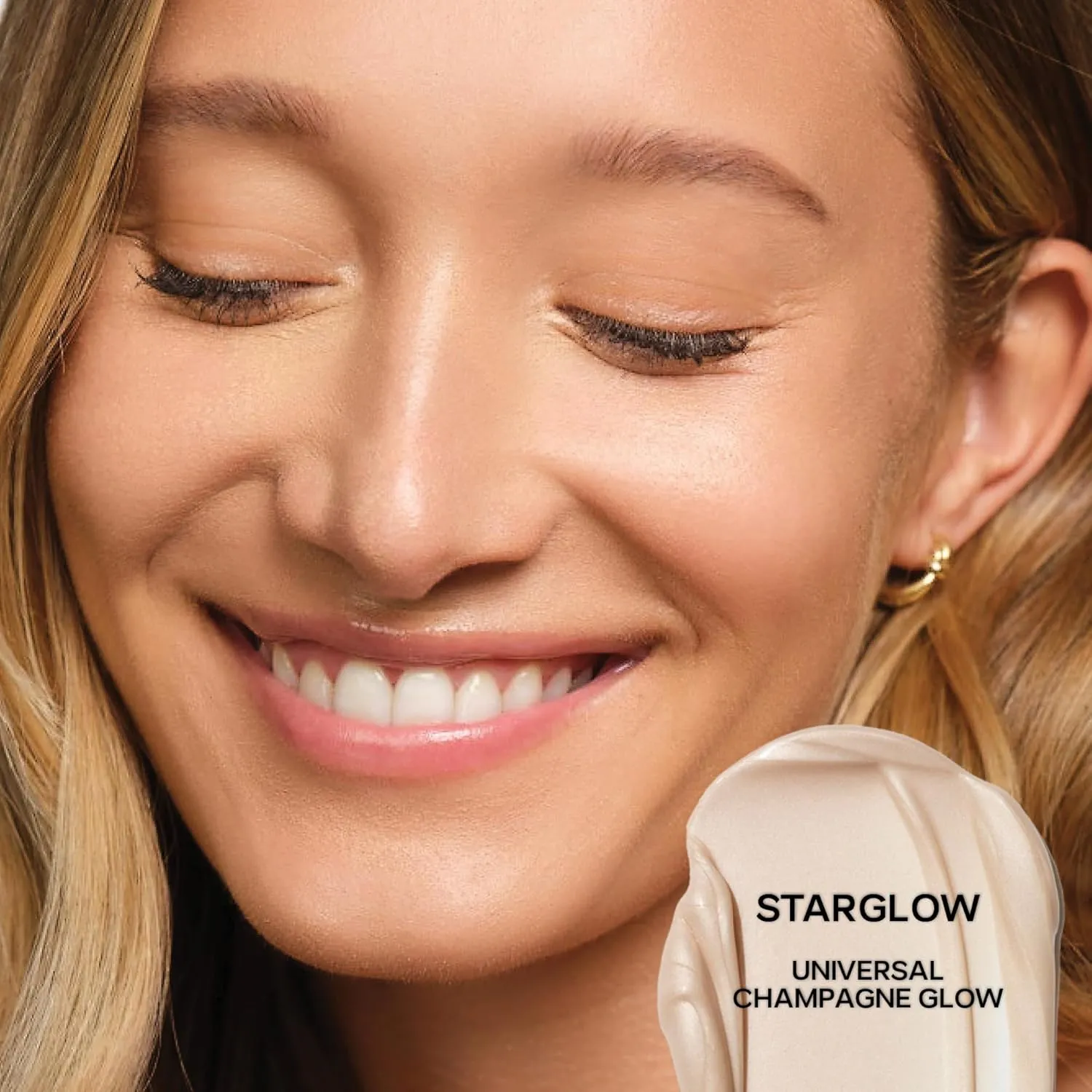 Saie Mini Glowy Super Gel Lightweight Illuminator - Luminizer   Makeup Primer for Glowing Skin - Enriched with Vitamin C   Hydrating Squalane Oil - Starglow (0.5 oz)