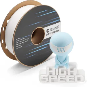 SainSmart GT-3 High Speed Matte PLA Filament 1.75mm, High Flow 3D Printer Filament, White, 2.2 LBS (1KG) Spool, Dimensional Accuracy  /- 0.02mm