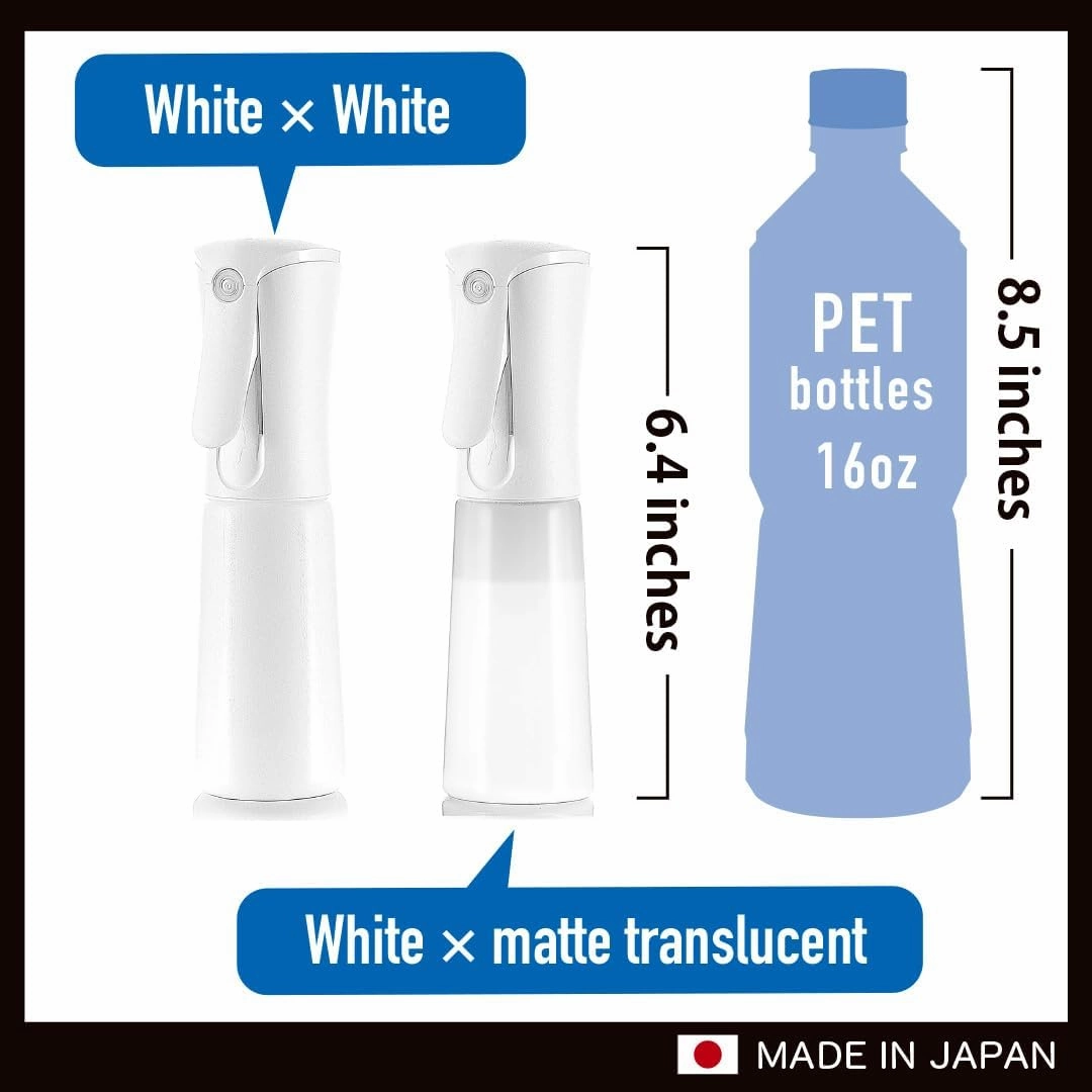 SAMURAI Z1 Mini Continuous Spray Bottle, 3.4 fl oz (100 ml) Portable, Locking Function, Continuous Mist, Ultra Fine Particles, Travel & More (matte translucent 1 piece)