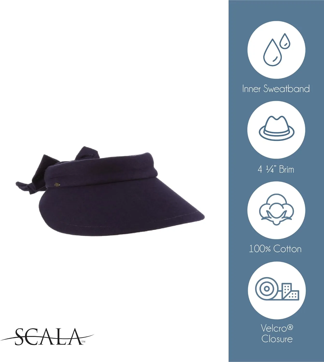 Scala Women's Visor Hat With Big Brim