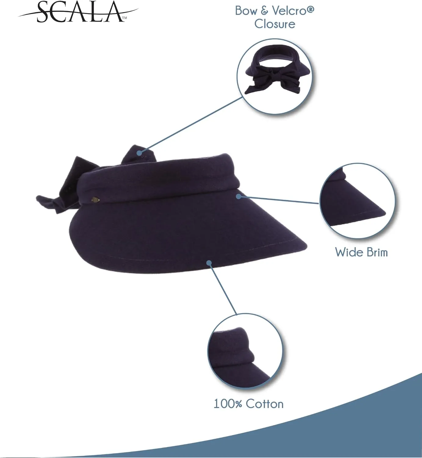 Scala Women's Visor Hat With Big Brim
