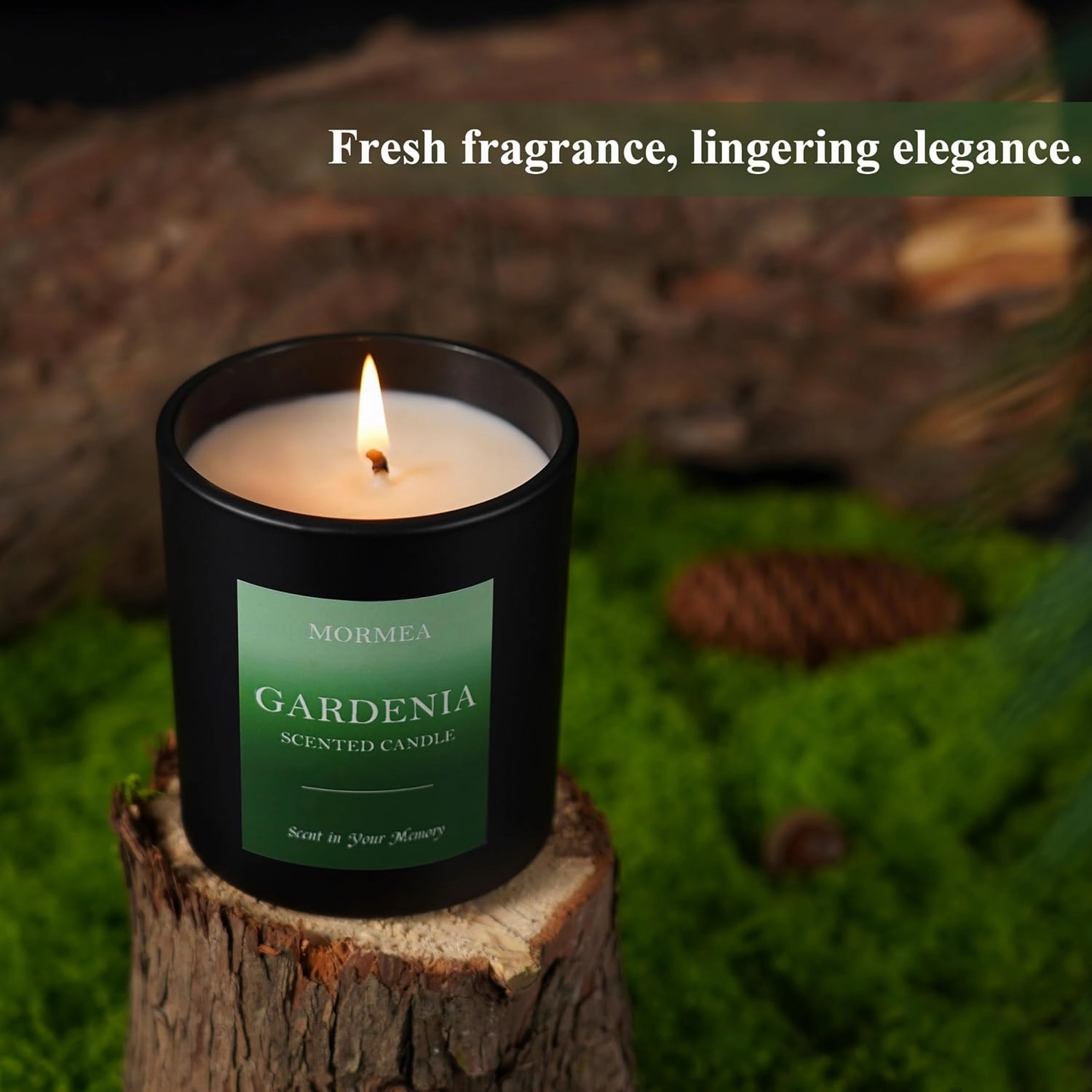 Scented Candles, Gardenia Aromatherapy Candles for Home Scented, Natural Soy Wax Candles, 8oz Long Lasting Candles for Men & Women, Jar Candles for Birthday & Holiday