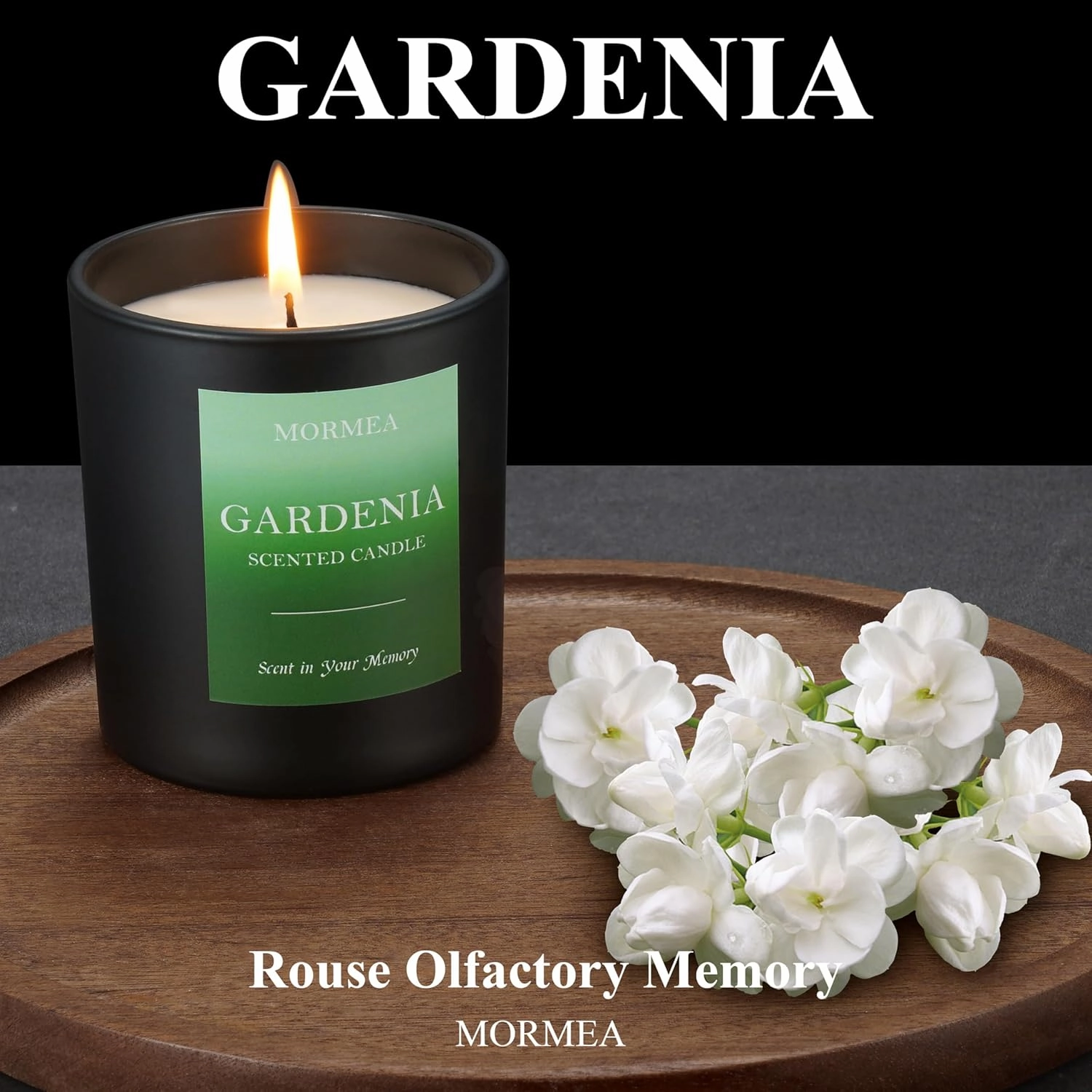 Scented Candles, Gardenia Aromatherapy Candles for Home Scented, Natural Soy Wax Candles, 8oz Long Lasting Candles for Men & Women, Jar Candles for Birthday & Holiday