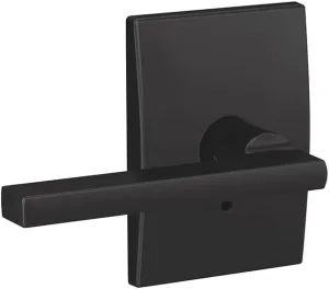 SCHLAGE Custom FC172 LAT 622 CEN Latitude Non-Turning Lever with Century Trim, Matte Black