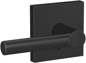 Schlage Custom FC21 BRW 622 COL Broadway Lever with Collins Trim Hall-Closet and Bed-Bath Lock, Matte Black