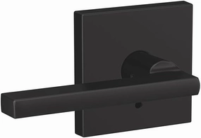 SCHLAGE Custom FC172 LAT 622 COL Latitude Non-Turning Lever with Collins Trim, Matte Black
