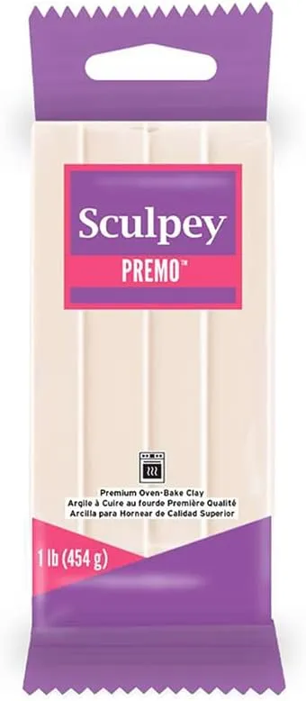 Sculpey Premo Polymer Oven-Bake Clay, Translucent, Non Toxic, 1 lb. bar, Great for jewelry making, holiday, DIY, mixed media and home décor projects. Premium clay Great for clayers and artists.