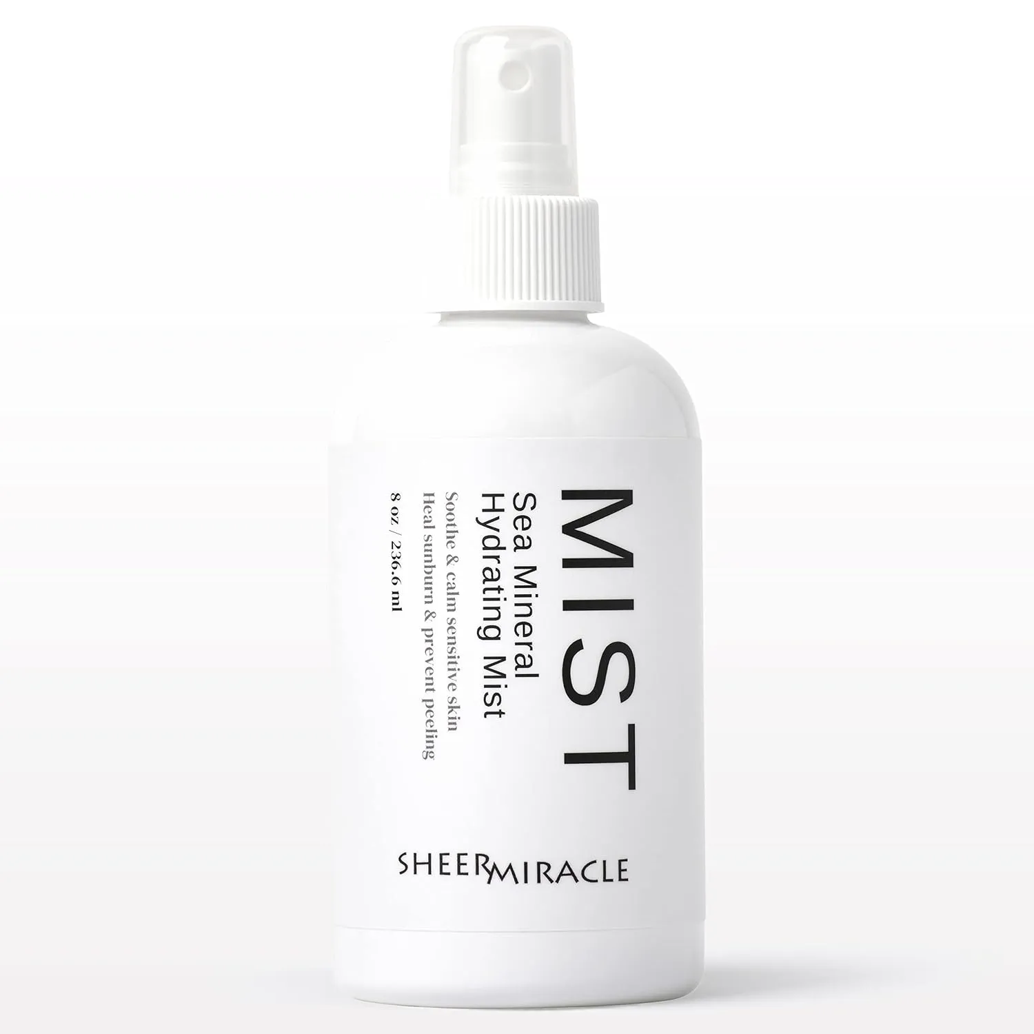 Sea Mineral Hydrating Mist 8 oz | Vegan | Organic | Helps Heal Sunburn Without Peeling | All Natural Moisturizing Mist w/Aloe Vera, Seaweed Extract and Essential Oils |
