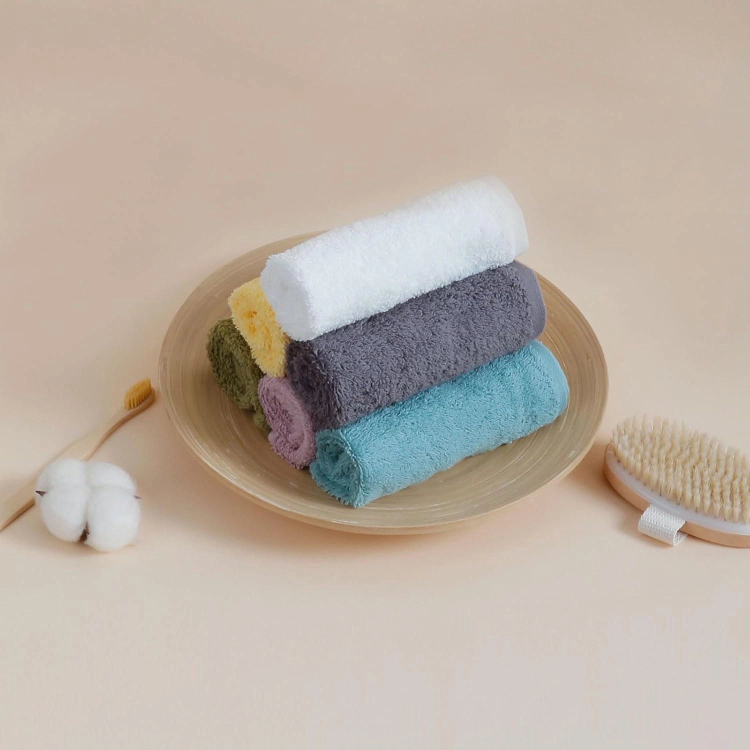 SEMAXE 100% Cotton Washcloths 12-Pack, 13 × 13 Inch Soft Luxury Face Towels – Super Absorbent & Quick-Dry, Premium Cloth with Hanging Loop, Oeko-TEX Certified, Gift-Ready Box