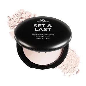 Set & Last: Waterproof Setting Powder, Sweat Proof Translucent Lightweight Pressed Powder, Matches any Skin Tone, For Active Workouts, Long Lasting Gym Makeup, 0.35 Oz
