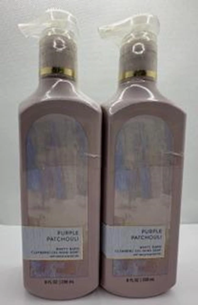 Set of 2 Purple Patchouli Cleansing Gel Hand Soap 8 Ounce