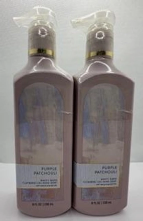 Set of 2 Purple Patchouli Cleansing Gel Hand Soap 8 Ounce