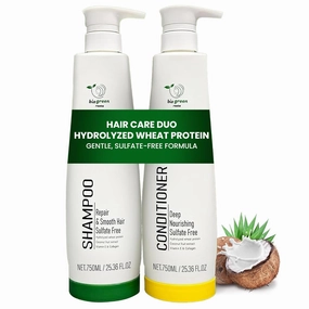 Shampoo & Conditioner - Sulfate-Free Hair Care with Hydrolyzed Wheat Protein, Coconut Fruit Extract, Vitamin E & Collagen - Deep Nourishing Duo for All Hair Types -(2 bottles x 750 ml)