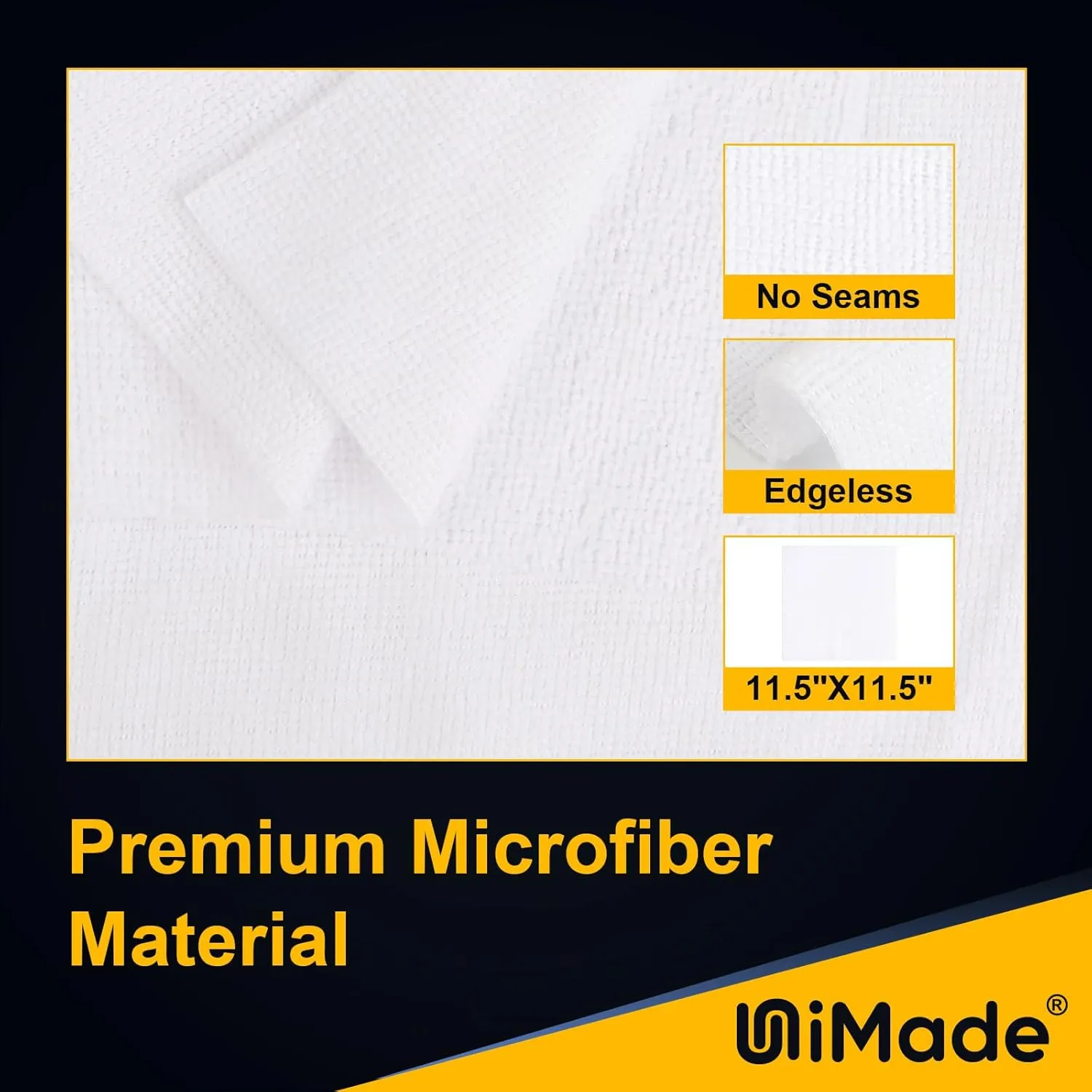 Shop Towel Rags, 50 Pack Reusable Shop Rags Bulk Microfiber Cleaning Cloth Lint Free Cleaning Towels for Car Kitchen Automotive Bar Mechanic Restaurant Garage, 11.5"x 11.5", White