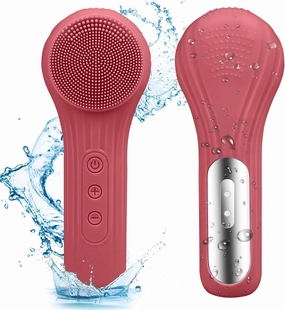 Silicone Face Scrubber Exfoliator, Silicone Face Wash Brush for Men & Women, Ipx7 Waterproof Rechargeable Facial Cleaner for Deep Cleansing, Exfoliating, Massage Face Scrubber