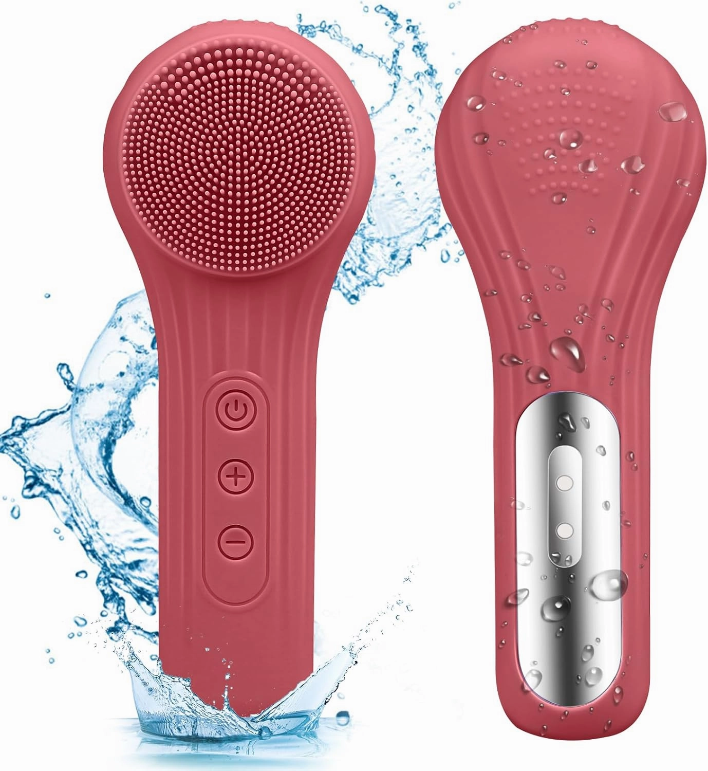 Silicone Face Scrubber Exfoliator, Silicone Face Wash Brush for Men & Women, Ipx7 Waterproof Rechargeable Facial Cleaner for Deep Cleansing, Exfoliating, Massage Face Scrubber