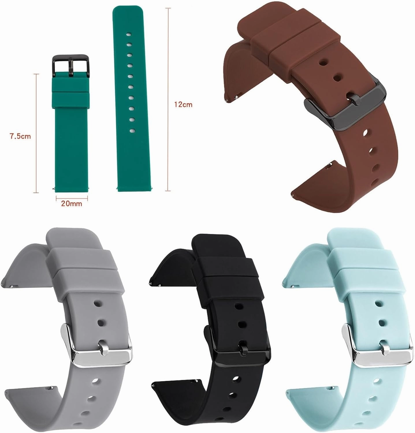 Silicone Watch Strap Quick Release Replacement Band Men Women Universal Rubber Wrist