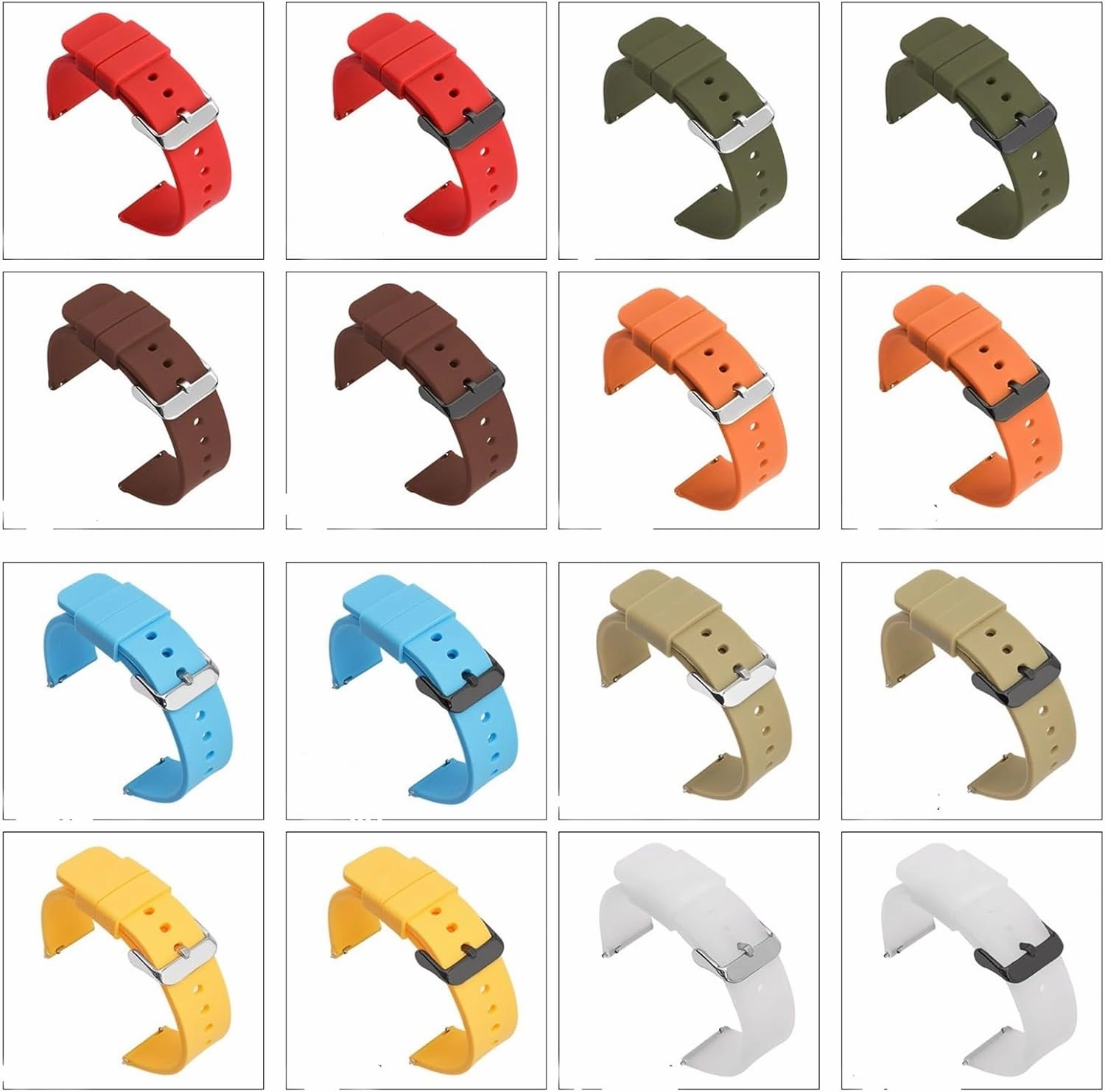 Silicone Watch Strap Quick Release Replacement Band Men Women Universal Rubber Wrist