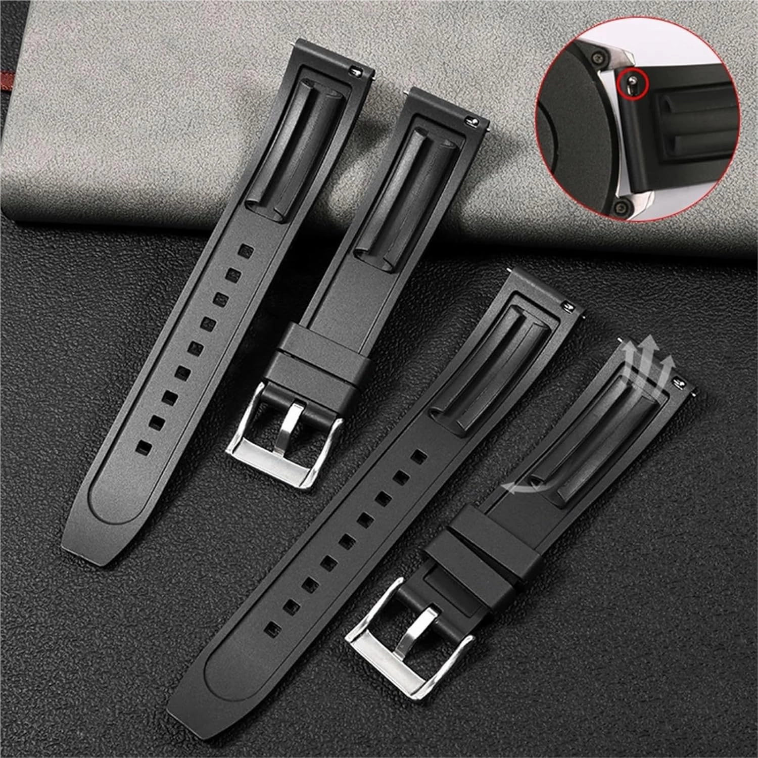 Silicone Watch Strap Quick Release Soft Rubber Replacement BandsMen Women Universal Wristband