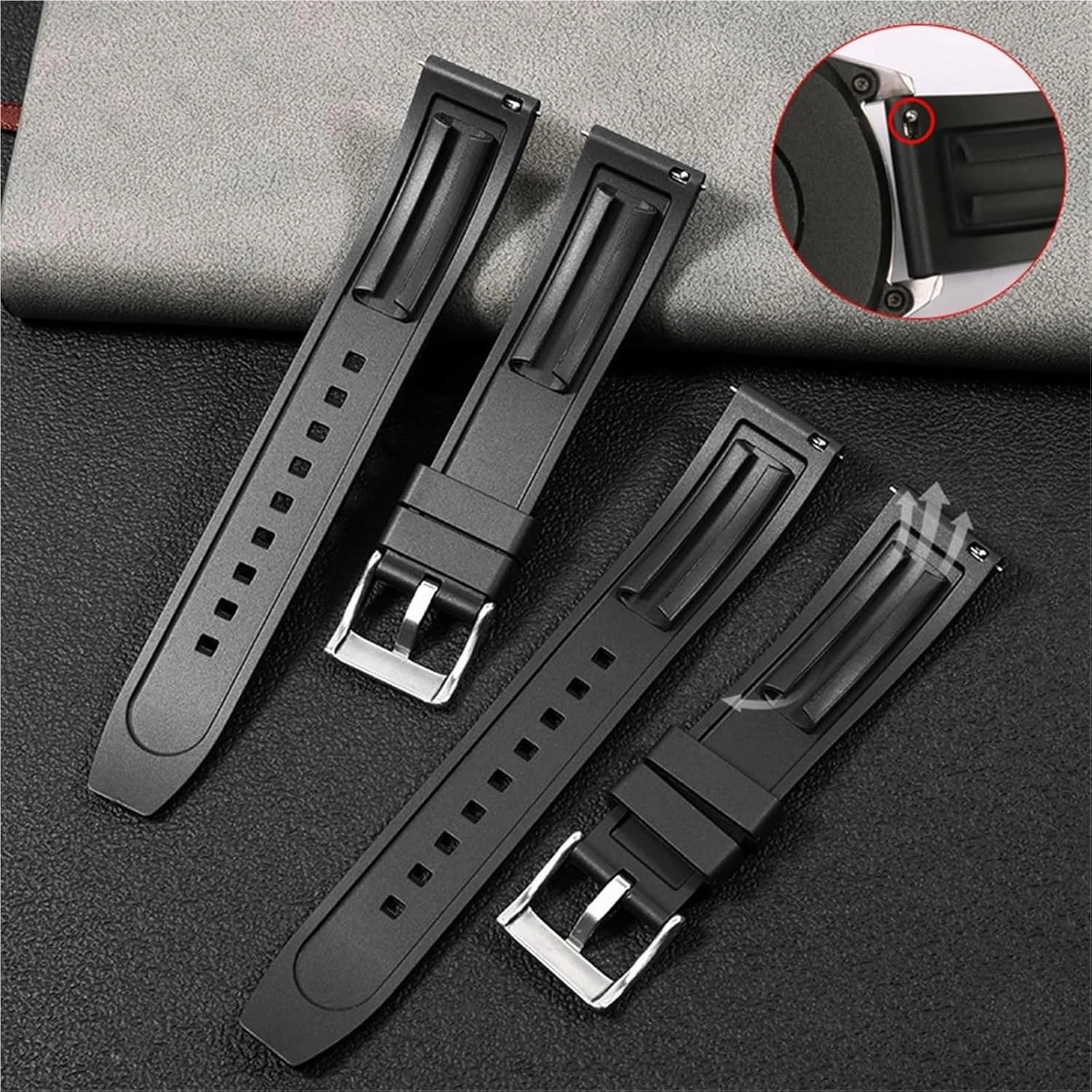 Silicone Watch Strap Quick Release Soft Rubber Replacement BandsMen Women Universal Wristband