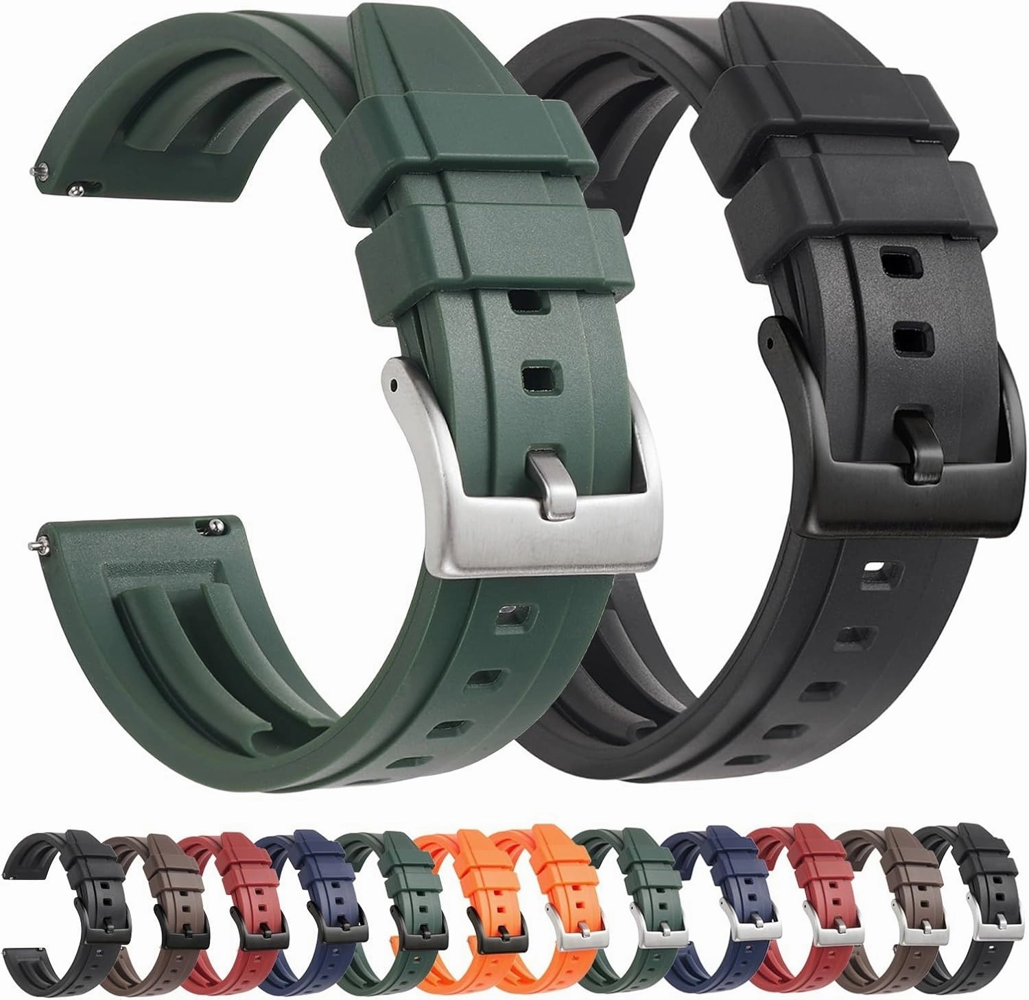 Silicone Watch Strap Quick Release Soft Rubber Replacement BandsMen Women Universal Wristband