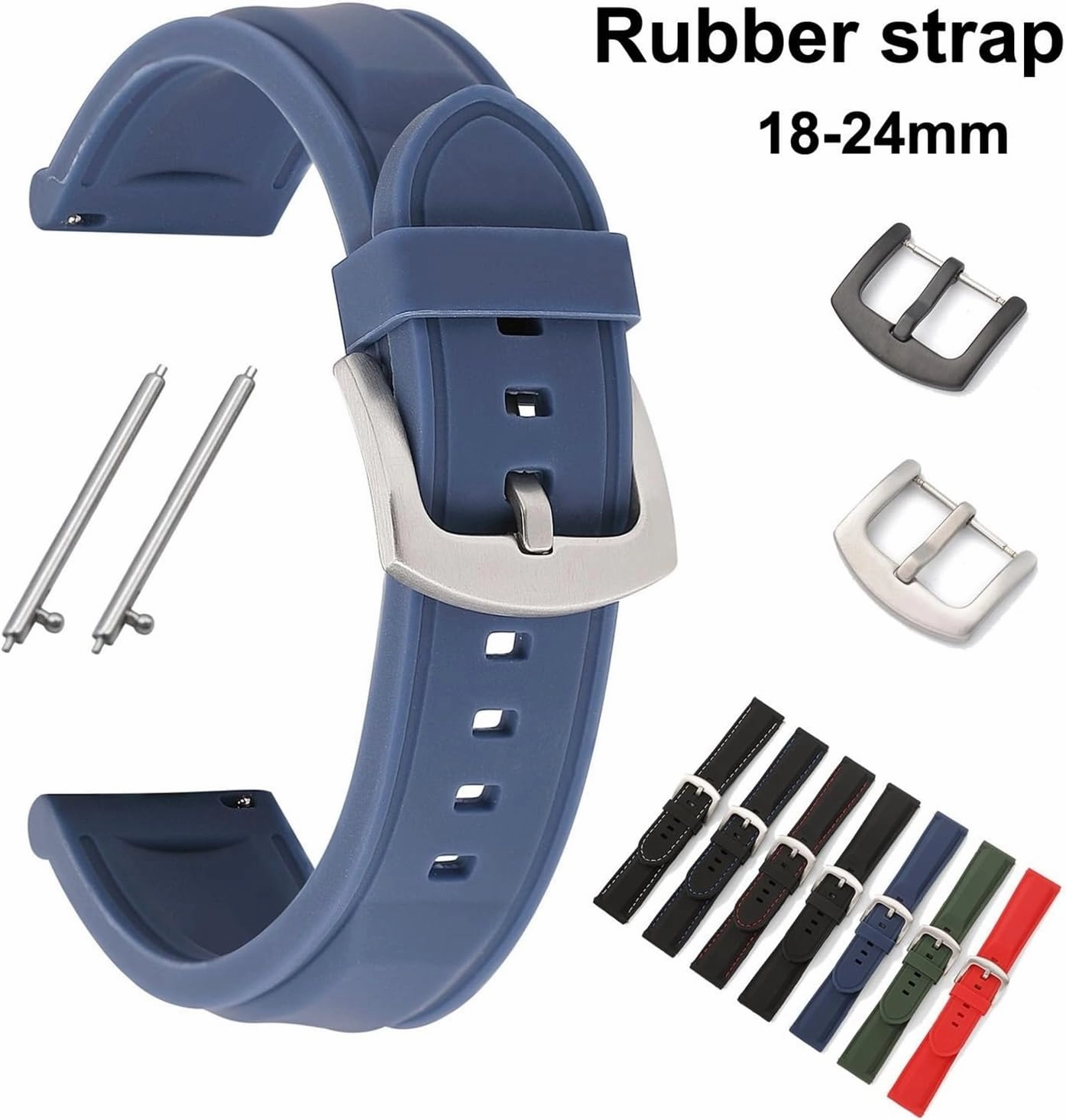 Silicone Watch Straps Quick Release Replacement Band 18mm 20mm 22mm 24mm Men Women Universal